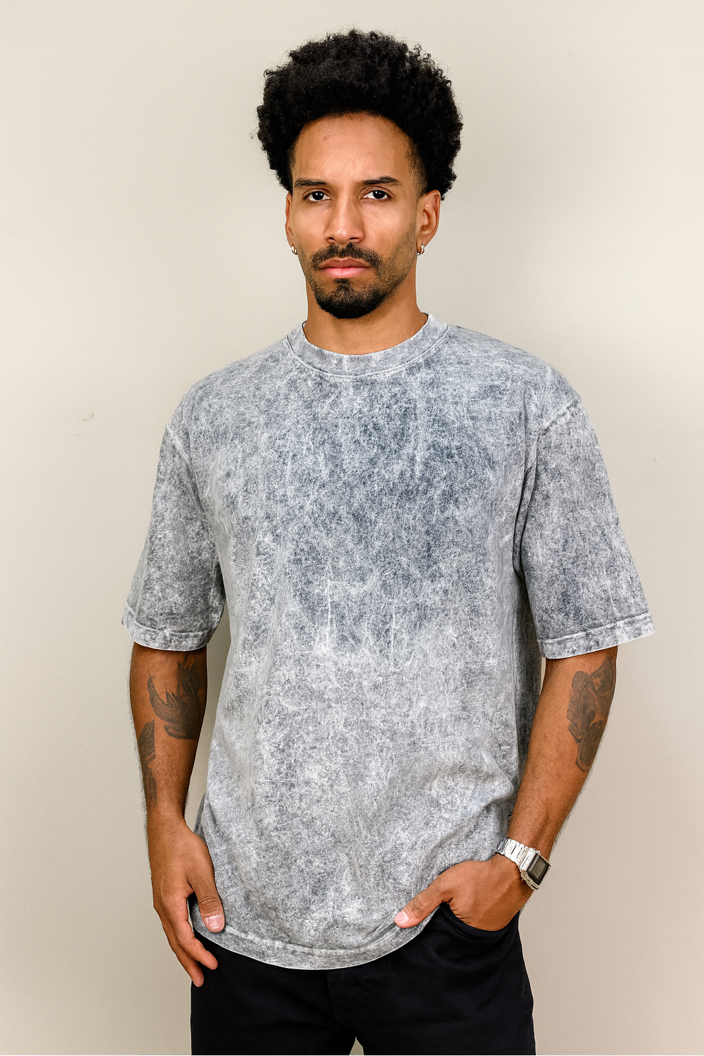 ACID WASH OVERSIZE GRIS CLARO