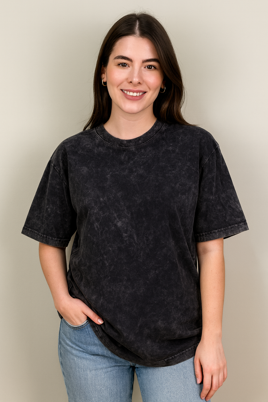 ACID WASH OVERSIZE GRIS OSCURO